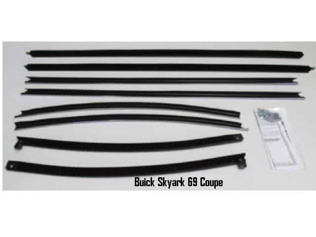 69 Buick Skylark Coupe Window felt kit : Authentic (8) *